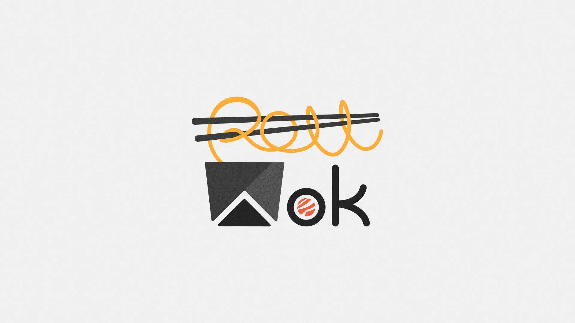 Разработка логотипа в Чайковском для суши-бара «Roll Wok Club»